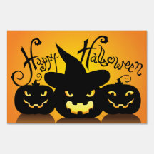 Signe heureux de sourire de yard de Halloween de c