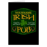 Signe irlandais personnalisé de Pub Cartes De Vœux
