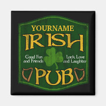 Signe irlandais personnalisé de Pub Magnets