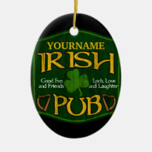 Signe irlandais personnalisé de Pub Ornement