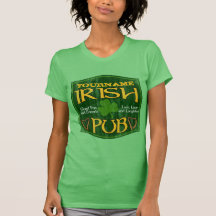 Signe irlandais personnalisé de Pub T-shirt