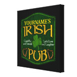 Signe irlandais personnalisé de Pub Toiles Tendues Sur Châssis