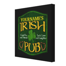 Signe irlandais personnalisé de Pub Toiles Tendues Sur Châssis