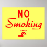 Signe non-fumeurs de Conrail Posters