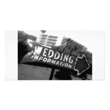 Signe vintage de mariage de Vegas Cartes De Vœux Avec Photo