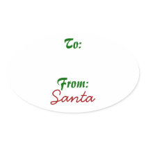 Signed by Santa! Oval Stickers