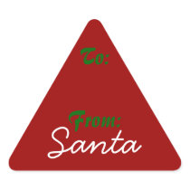 Signed by Santa! Triangle Stickers