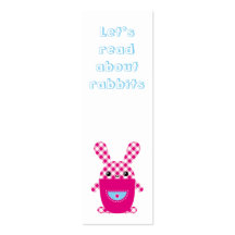 Signet checkered de lapin de Kawaii Cartes De Visite Professionnelles