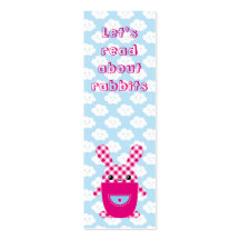 Signet checkered de lapin de Kawaii Cartes De Visite Personnelles