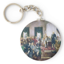 Signing of the Constitution by Howard C. Christy Key Chain