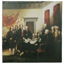 SIGNING OF THE DECLARATION OF INDEPENDENCE NAPKIN