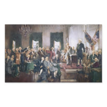 Signing the US Constitution by Christy Rectangular Stickers