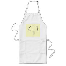 Signpost Arrow. Black and Cream. Apron