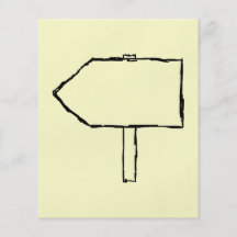 Signpost Arrow. Black and Cream. Personalized Flyer