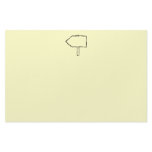 Signpost Arrow. Black and Cream. Custom Stationery