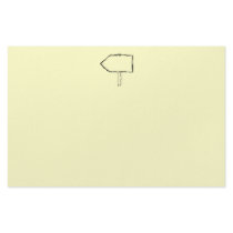 Signpost Arrow. Black and Cream. Custom Stationery