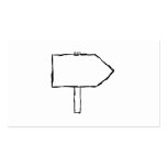 Signpost Arrow. Black and White. Custom business cards