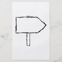 Signpost Arrow. Black and White. Full Color Flyer