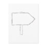 Signpost Arrow. Gray and White. Postcard