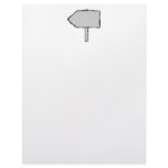 Signpost Arrow. Gray, Black and White. Custom Letterhead