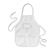 Signpost Arrow. Grey and White. Aprons