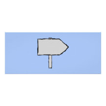 Signpost Arrow. Grey, Black and Blue. Personalized Announcements