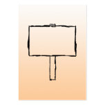 Signpost Notice, Custom. Black Sketch. business cards