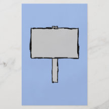 Signpost Notice Illustration. Blue. Custom Flyer