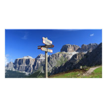 signs and Dolomites Photo Card