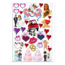 Signs and symbols of love post card