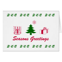 Signs of the Seasons Greetings Card