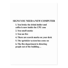 Signs you need a new computer 2 post cards