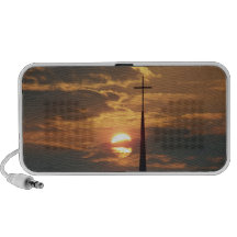 sihouetted cross travel speaker