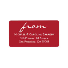 Siimple Signature - Red Personalized Address Label