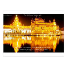 Sikh The Golden Temple In India Gifts & Tees Post Card