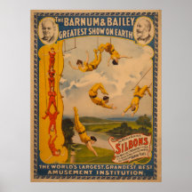 Silbons de renommée mondiale Barnum et affiche de 
