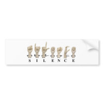 SilenceAmeslan062611 Bumper Stickers