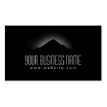 Silent Mountain Peaks Black Business Card