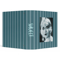 Silent Movie Striped 3 Ring Binder