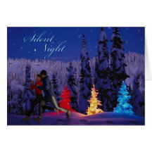 Silent Night - Double Running By Greeting Cards
