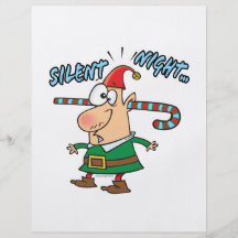 silent night elf ear candy cane stuffed humour flyers