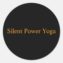 Silent Power Yoga Round Sticker