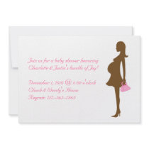 silhouette; baby shower personalized invite