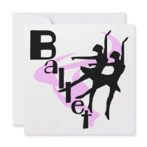 Silhouette Ballet T-shirts and Gifts Custom Announcements