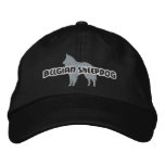 Silhouette Belgian Sheepdog Embroidered Hat embroidered hats