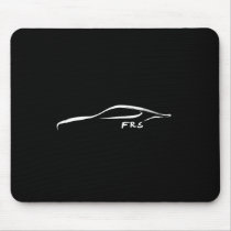 Silhouette blanche de traçage de FR-S tapis de souris