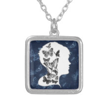 silhouette cameo image personalized necklace