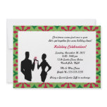 Silhouette Couple Holiday Party Invitation
