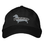 Silhouette Dachshund Embroidered Hat embroidered hats