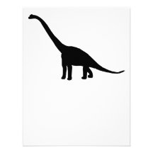 Silhouette de brontosaure de dinosaure cartons d'invitation